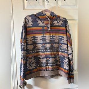 Size L- Forever 21 Aztec Pullover Hoodie